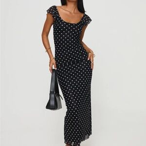 Sandberg Maxi Dress Black Polka Dot